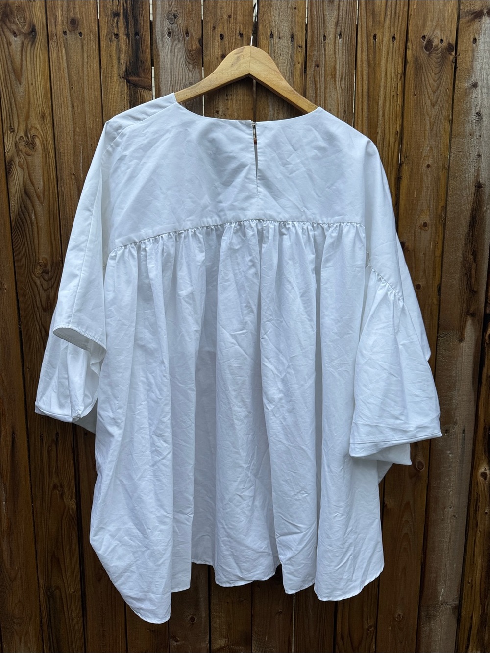 Massimo Dutti White Voluminous poplin Cotton Blouse NWT - Picture 11 of 11